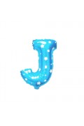 Alphabet Blue Stars Foil Balloon